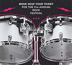 架子鼓俱乐部活动海报/传单PSD模板：Drum Fest Flyer Template